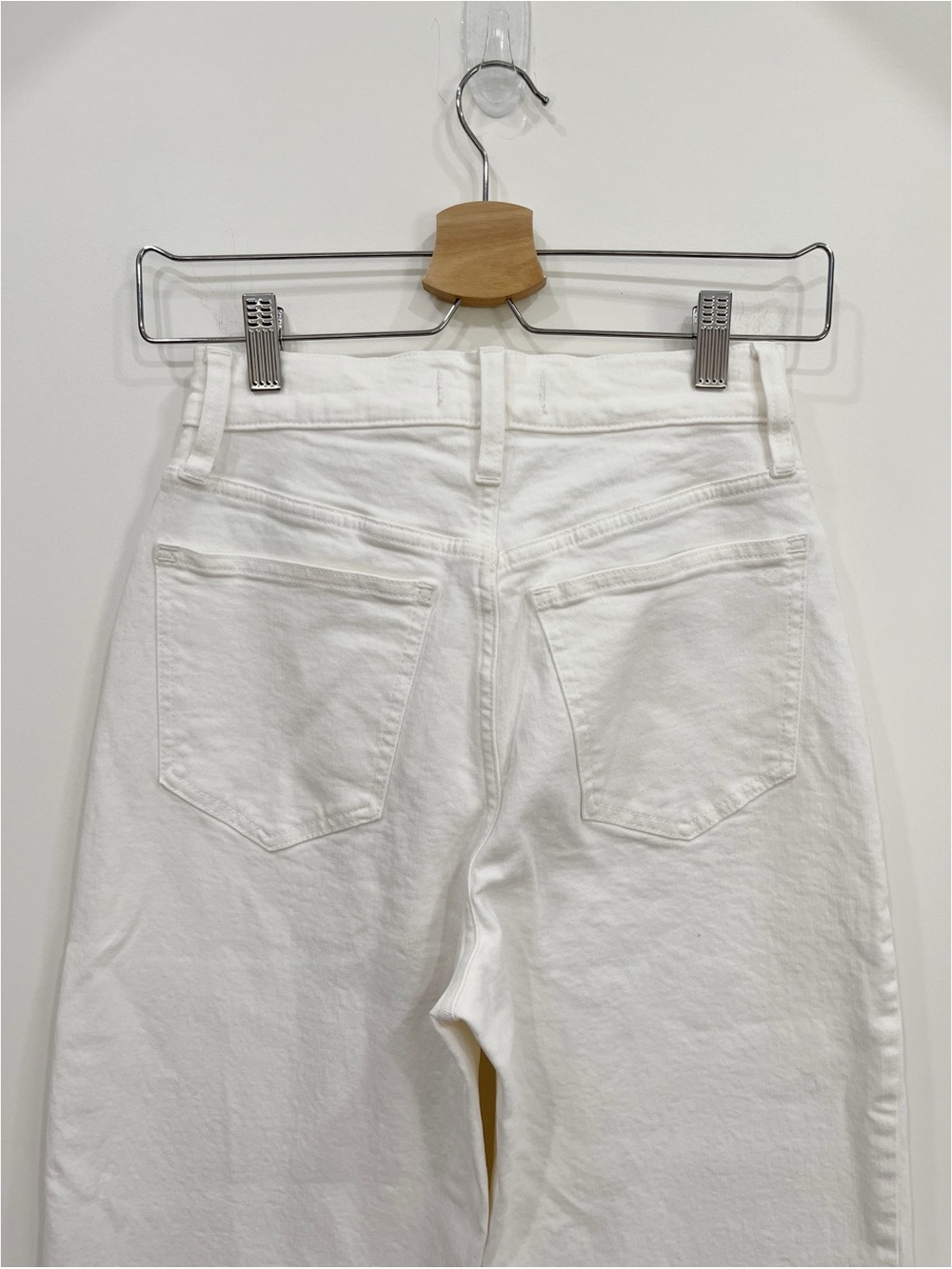 Madewell The Perfect Vintage Wide Leg Crop Jeans White High Rise Size 25 - Picture 11 of 12
